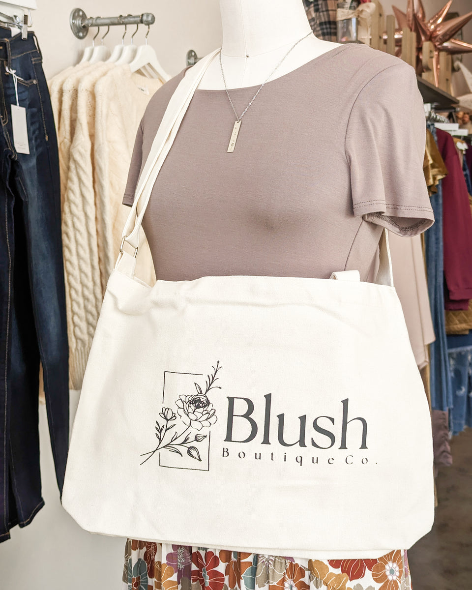 Blush Canvas Tote Blush Boutique Colorado